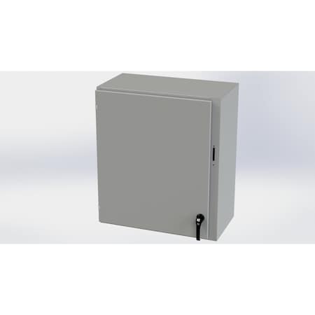 Saginaw Control & Engineering 2 Point Latch with Padlock Handle Electrical Enclosures, 36 in H, 16 in D, 31.38 in W, Carbon Steel SCE-36XEL3116LP